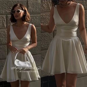 HOUSE OF CB 'Shiema' Ivory Floaty Mini Dress NWOT size XS
